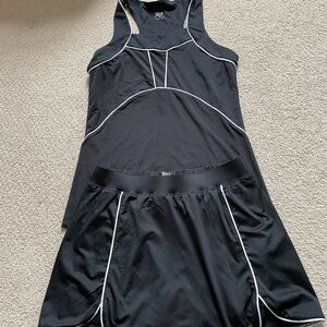 Black Tennis Skirt and Top